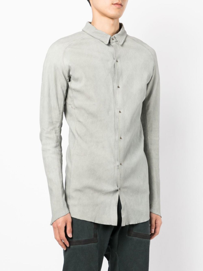 Shop Isaac Sellam Experience Suede Long-sleeve Shirt In Green
