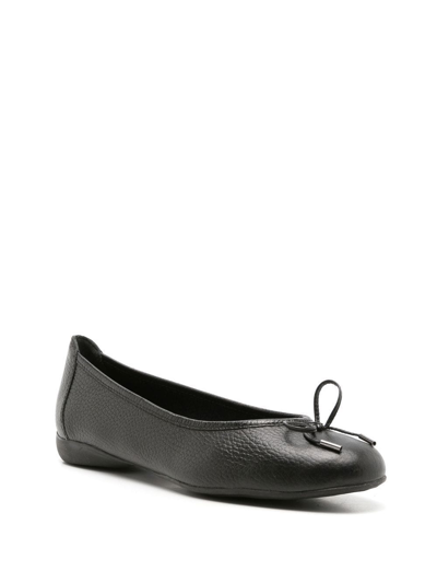 Shop Sarah Chofakian Sapatilha Leather Ballerina Shoes In Black