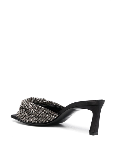 Shop Sergio Rossi Crystal-embellished Sandals In Black