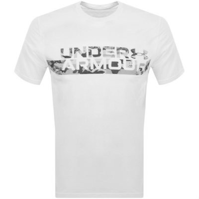 Shop Under Armour Camo Chest Logo T Shirt White