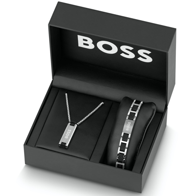 Shop Boss Business Boss Sarkis Necklace Bracelet Gift Set Silver