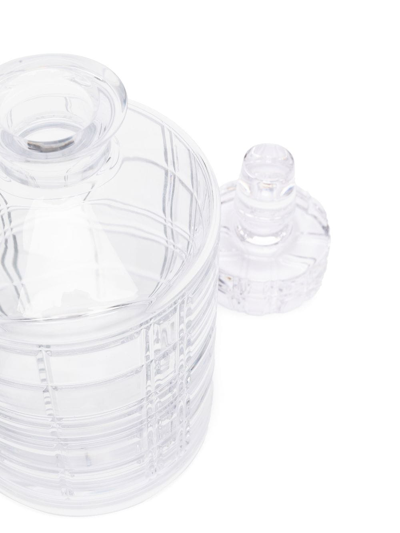 Polo Ralph Lauren Hudson Plaid Glass Decanter In Neutrals