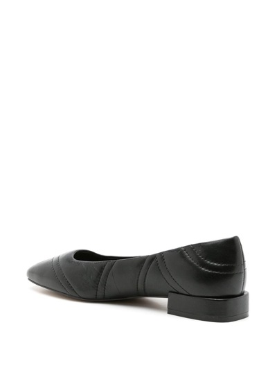Shop Sarah Chofakian Embroidered Ballerina Shoes In Black