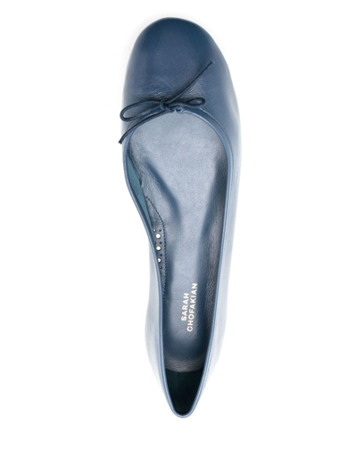 Shop Sarah Chofakian Sarita Ballerina Shoes In Blue