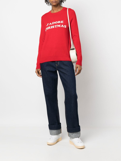 Chinti u0026 Parker Wool-cashmere J'adore Christmas Sweater In 2022redcream |  ModeSens