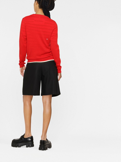 Chinti & Parker Merry Christmas Wool And Cashmere-blend Jumper In Red