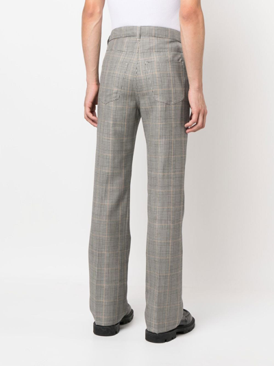 Marni Prince Of Wales Straight Leg Trousers In Black