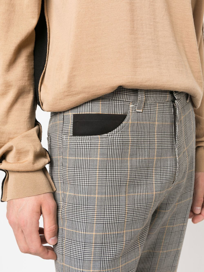 Marni Prince Of Wales Straight Leg Trousers In Black