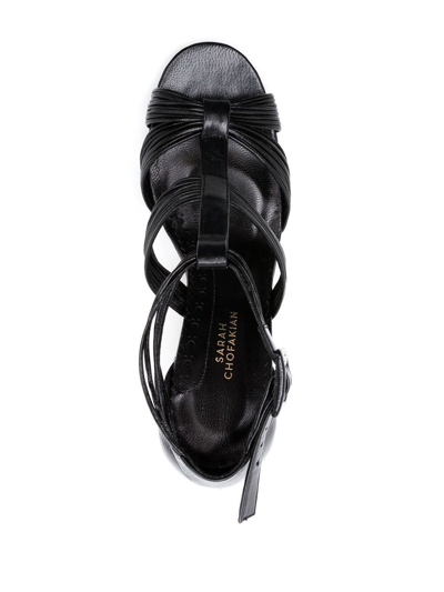 Sarah Chofakian Isabella Ankle-strapp 850mm Sandals In Black