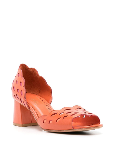 Shop Sarah Chofakian Sapato Vivienne Sandals In Orange