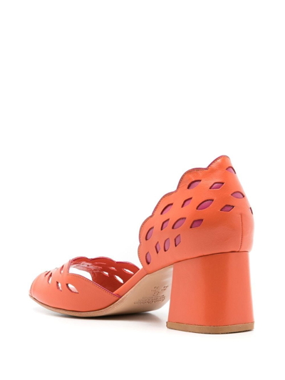 Shop Sarah Chofakian Sapato Vivienne Sandals In Orange