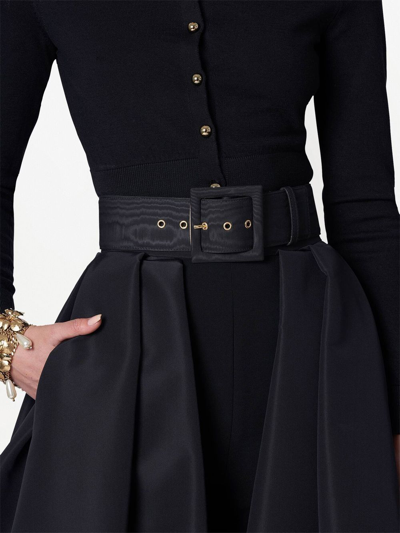 Shop Carolina Herrera Layered High-waited Skirt Trousers In Black