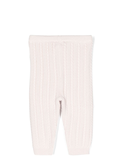 Shop Ralph Lauren Cable-knit Trousers In Pink