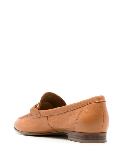 Sarah Chofakian Siena Oxford Leather Loafers In Brown