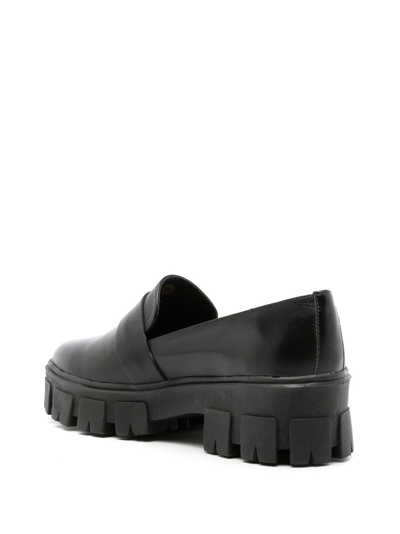 Shop Sarah Chofakian Side Buckle-detail Loafers In Black