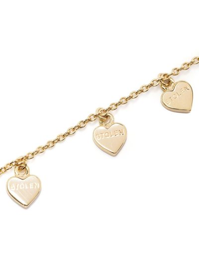 Shop Stolen Girlfriends Club Stolen Heart Bracelet In Gold