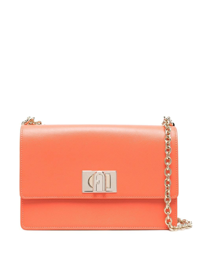 Shop Furla Small 1927 Shoulder Bag In Orange