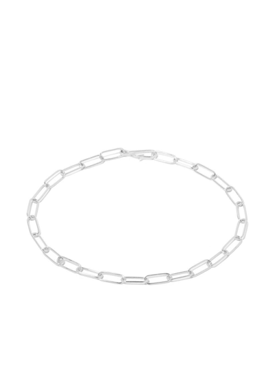Shop Annoushka 14kt White Gold Mini Cable Chain Bracelet In Silver