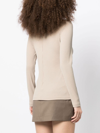 J Koo Crossover Long-sleeve Top In Green