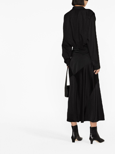 Shop Jil Sander Asymmetric Drape Skirt In Black