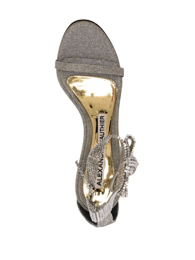 Alexandre Vauthier Crystal Tassel Sandals In Silver