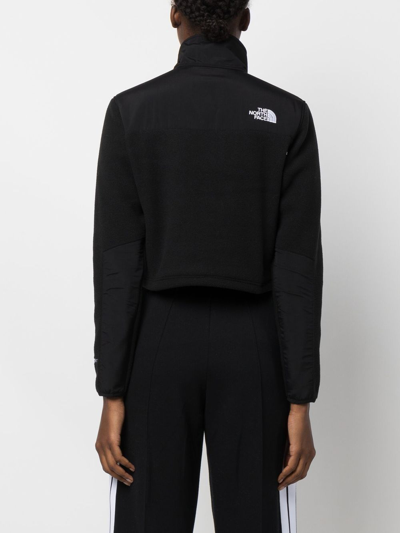 Shop The North Face Embroidered-logo Half-zip Sweatshirt In Black