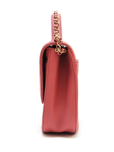 Pre-owned Chanel Chain Infinity Top-handle Bag In Pink
