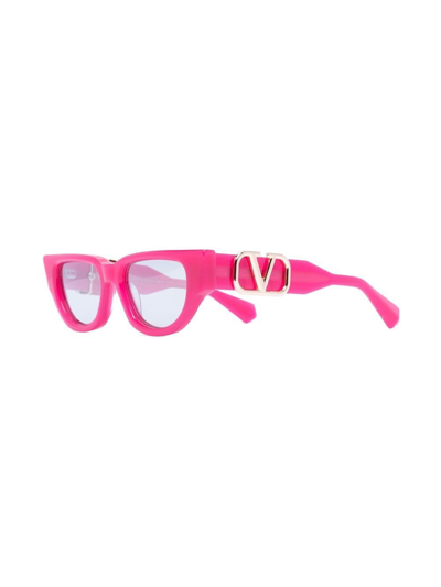 Valentino Garavani Vlogo Signature Cat-eye Glasses In Pink