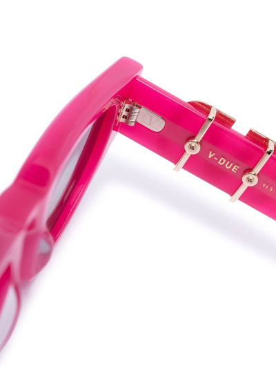 Valentino Garavani Vlogo Signature Cat-eye Glasses In Pink