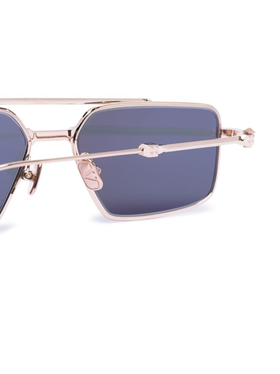 Valentino Square-frame Sunglasses In Gold