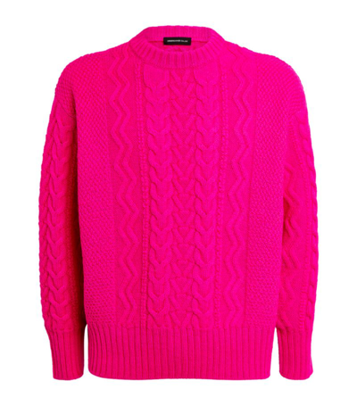 Shop Undercover Wool Cable-knit Sweater In Pink
