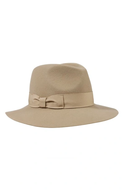 Bruno Magli Wool Felt Fedora Hat In Beige
