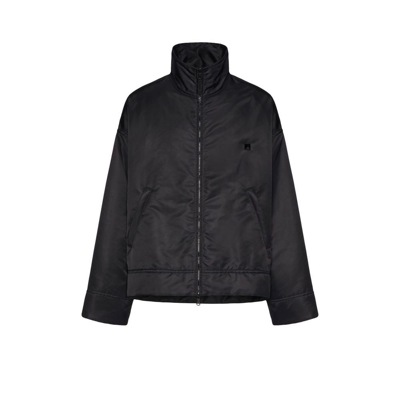Shop Valentino Black Roman Stud Lightweight Jacket