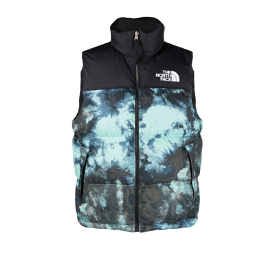 Shop The North Face Black And Blue 1996 Retro Nuptse Padded Gilet