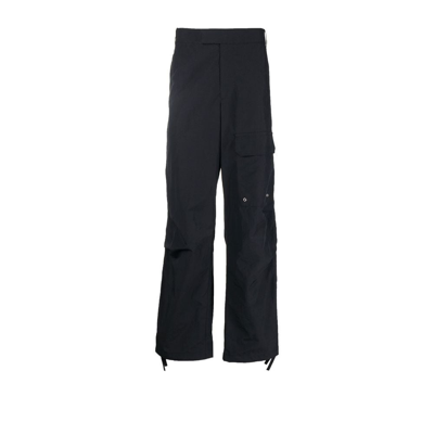 Shop Helmut Lang Black Patch Pocket Straight-leg Trousers