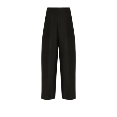 Shop Valentino Crepe Couture Tailored Trousers - Men's - Virgin Wool/silk In Black