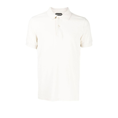 Shop Tom Ford White Short Sleeve Polo Shirt