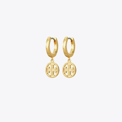 Tory Burch Miller Huggie Hoop Earring In Tory Gold