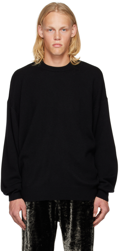 Shop Balenciaga Black Embroidered Sweater In 1000 Black