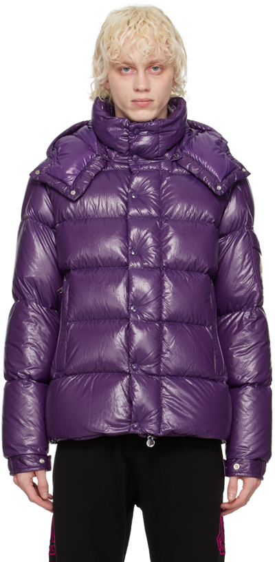Shop Moncler Purple Maya 70 Down Jacket In 61c Purple
