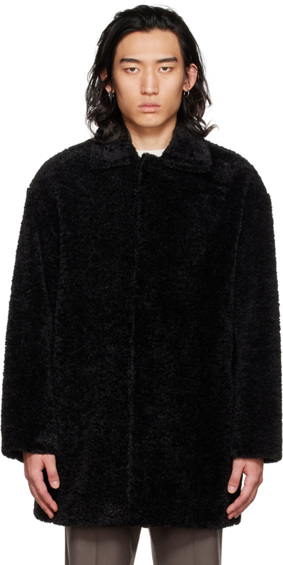 Shop Amomento Black Oversized Coat
