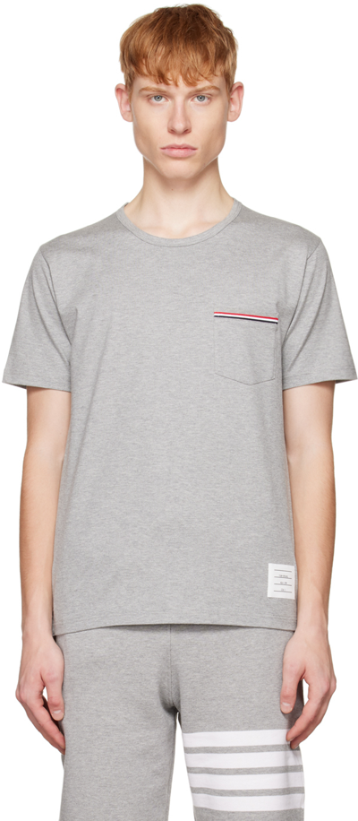 Shop Thom Browne Gray Rwb T-shirt In 055 Lt Grey