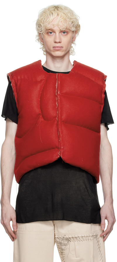 Shop Airei Ssense Exclusive Red Padded Vest