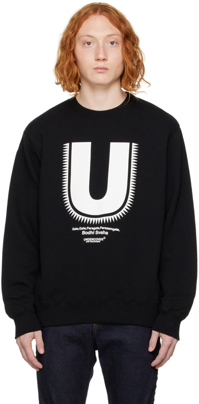 Shop Undercover Black 'u' Sweatshirt