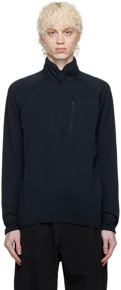 Shop Goldwin Black Half-zip Sweatshirt
