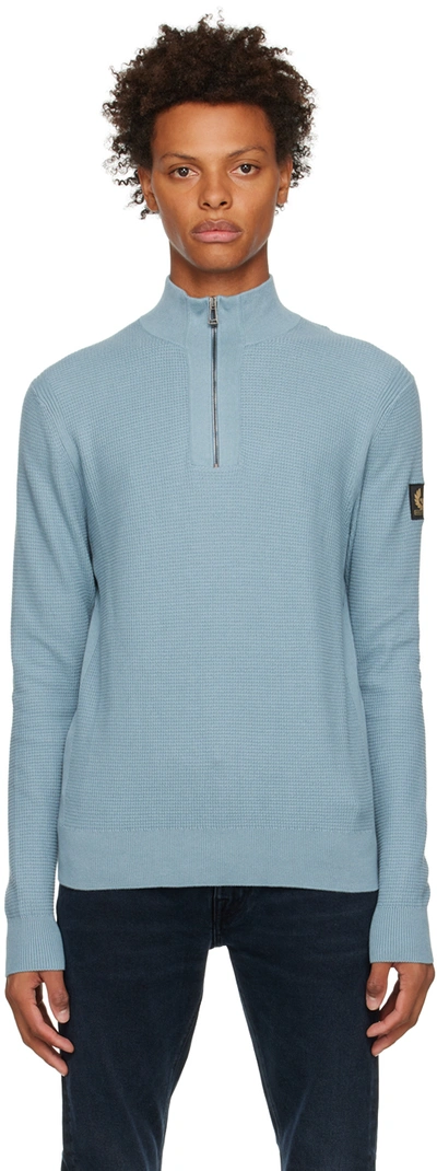 Shop Belstaff Blue Hoyle Sweater In Arctic Blue