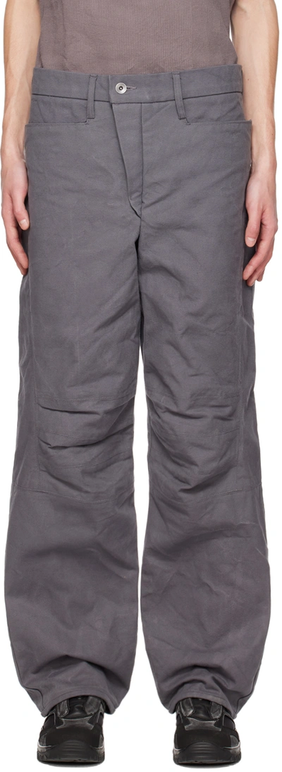 Shop Bryan Jimene`z Gray Lunar Trousers In Graphite Grey