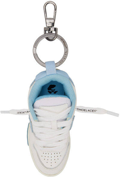 Off-white Ooo Keychain In Clear Blue | ModeSens