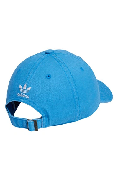 Shop Adidas Originals Relaxed Baseball Cap In Pulse Blue/ White