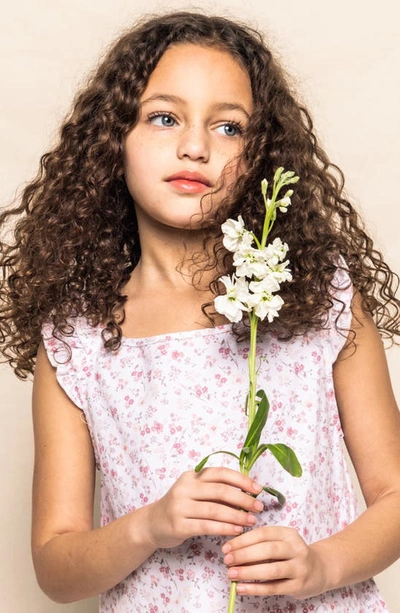 Shop Petite Plume Kids' Dorset Floral Two-piece Short Pajamas Set In White